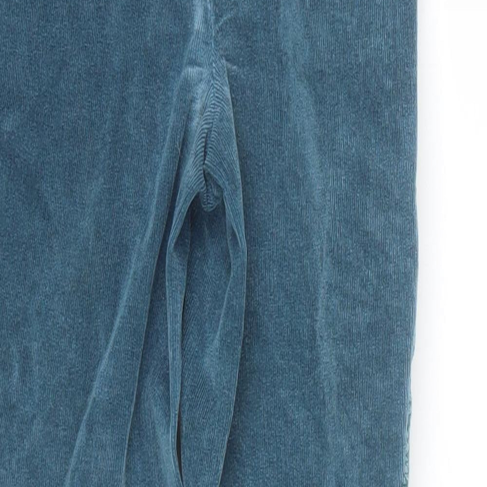 Harry Hall Womens Blue  Corduroy Capri Trousers Size 28 L25 in