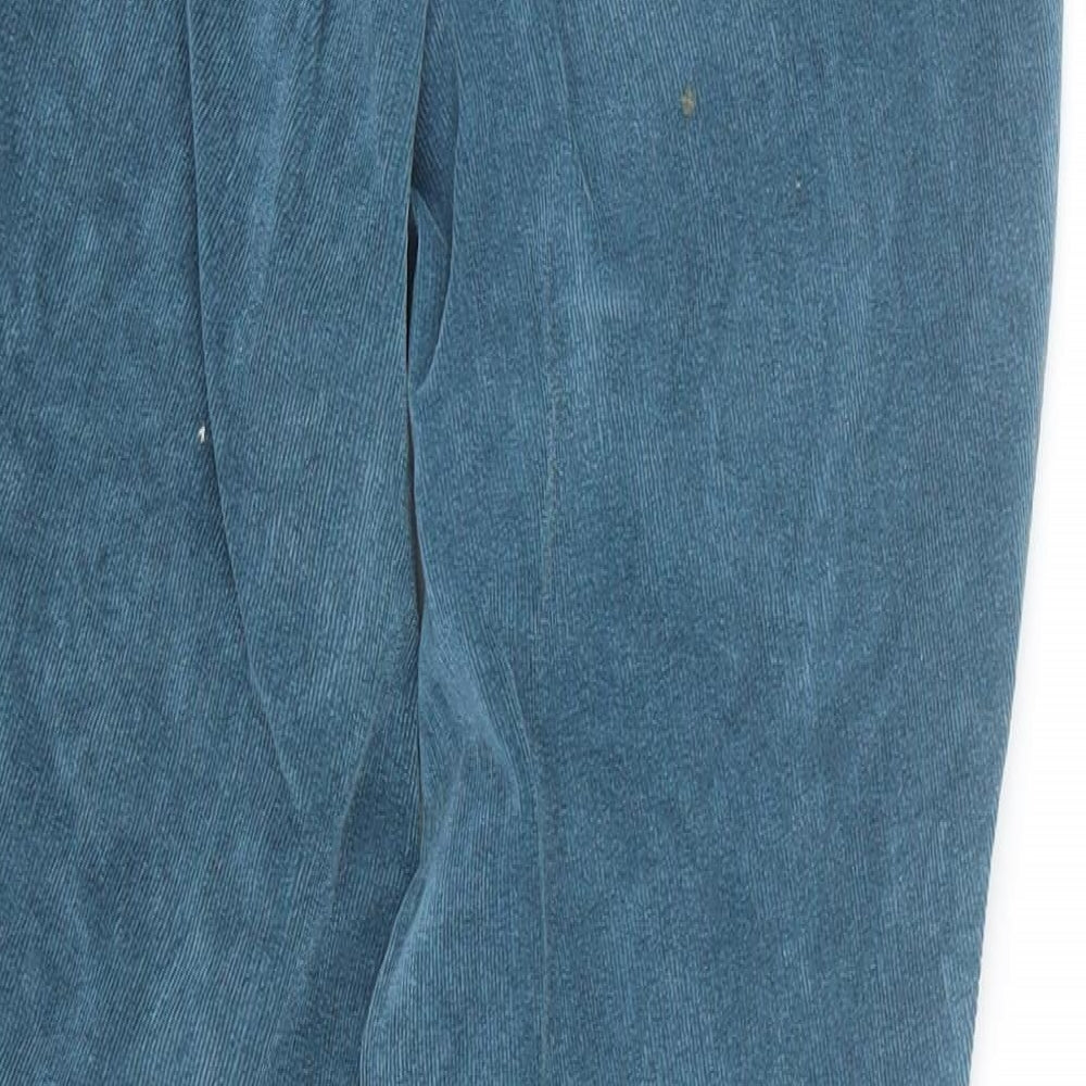 Harry Hall Womens Blue  Corduroy Capri Trousers Size 28 L25 in
