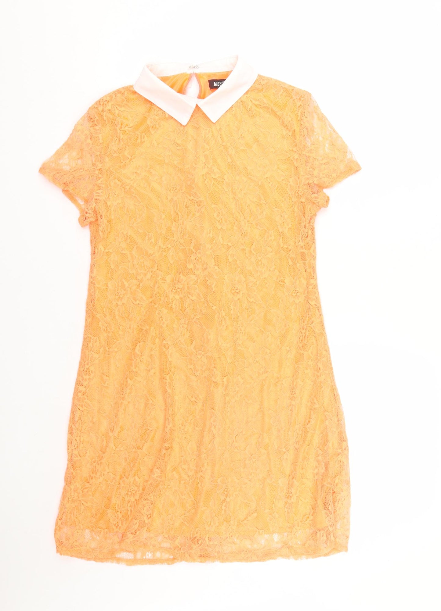 Missguided Womens Orange Floral  T-Shirt Dress  Size 10