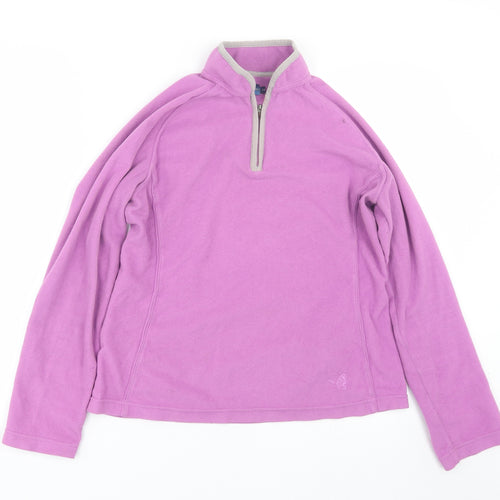 Rare Species Womens Purple  Fleece Pullover Sweatshirt Size 14