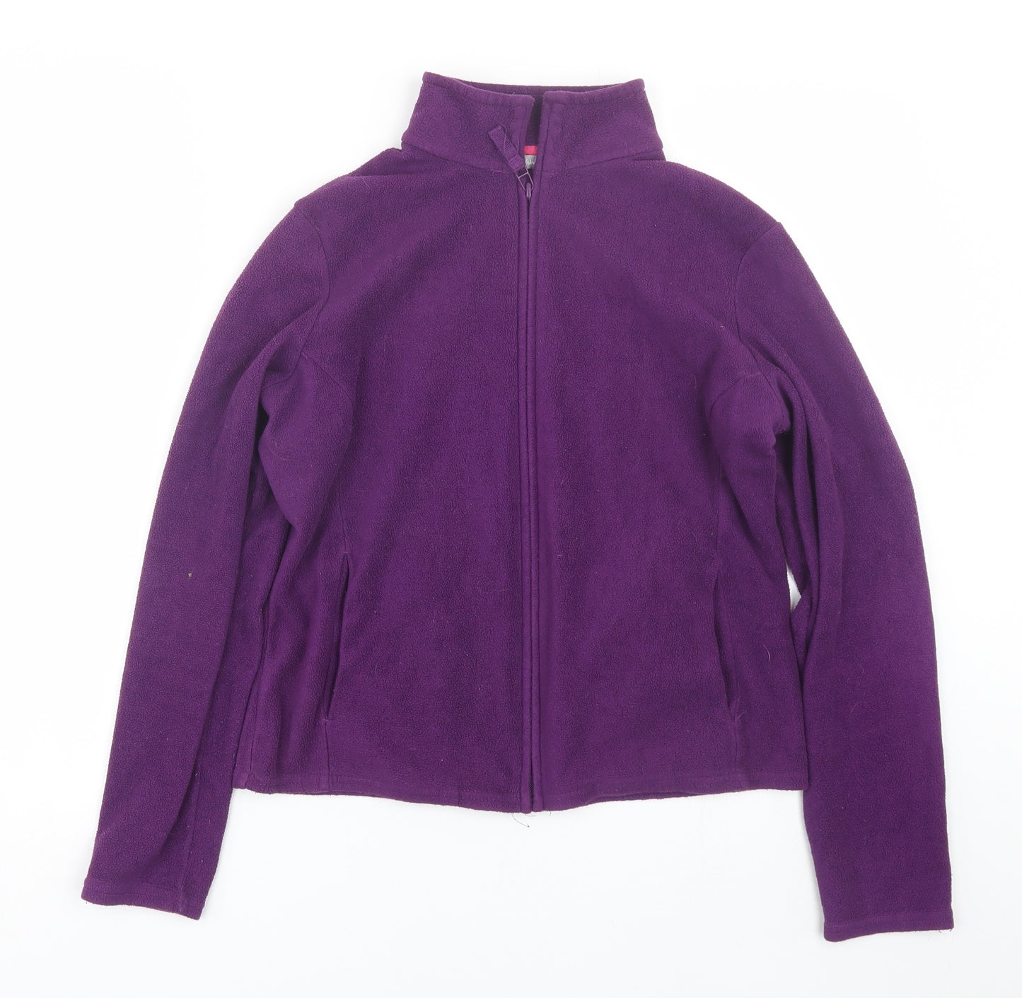 M&S Womens Purple  Fleece Full Zip Sweatshirt Size 14