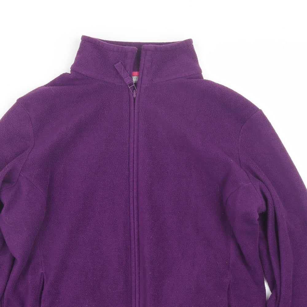 M&S Womens Purple  Fleece Full Zip Sweatshirt Size 14