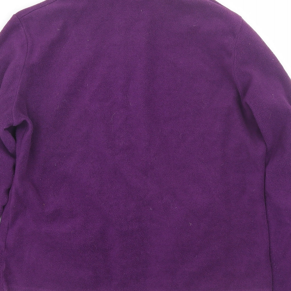 M&S Womens Purple  Fleece Full Zip Sweatshirt Size 14