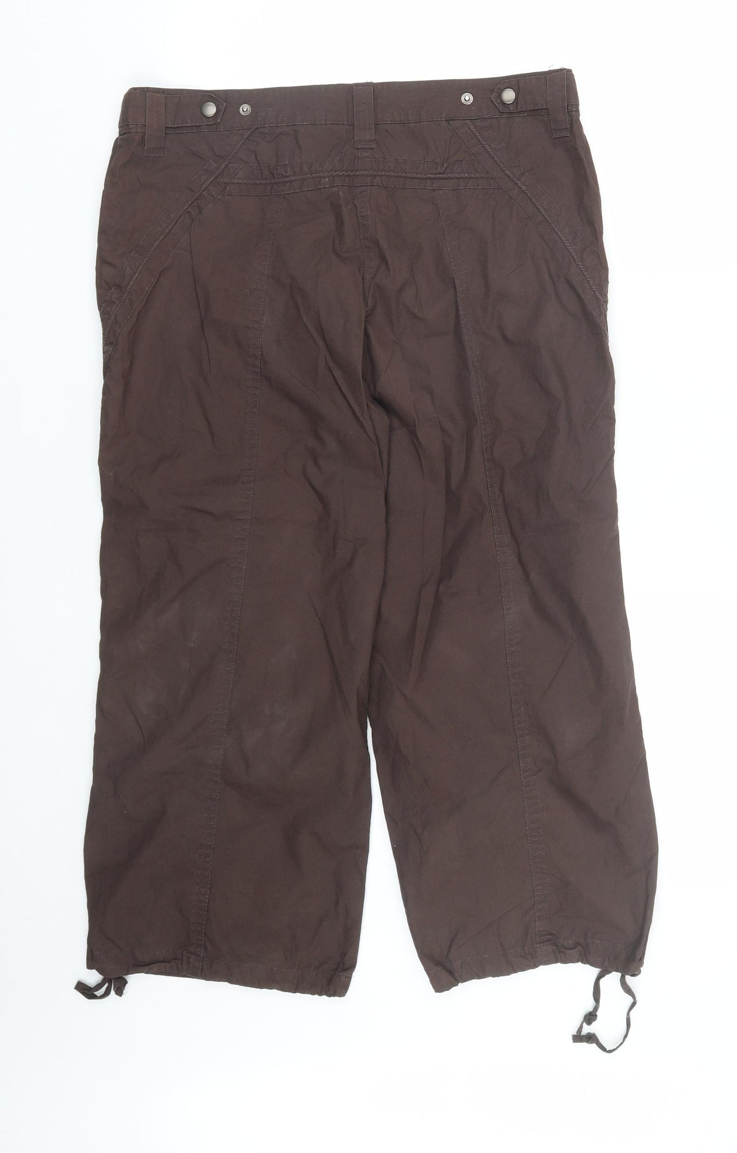 Dorothy Perkins Womens Brown   Cropped Trousers Size 14 L22 in