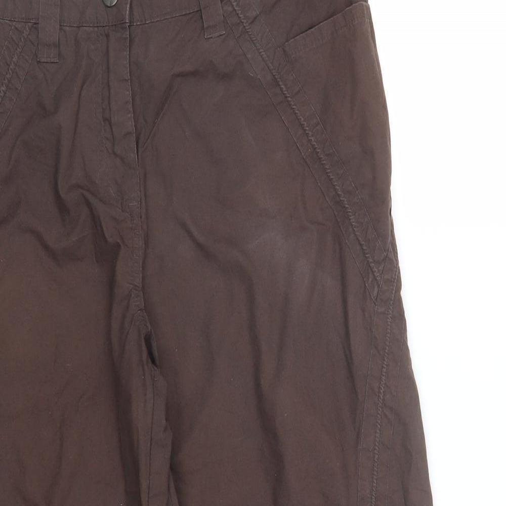 Dorothy Perkins Womens Brown   Cropped Trousers Size 14 L22 in