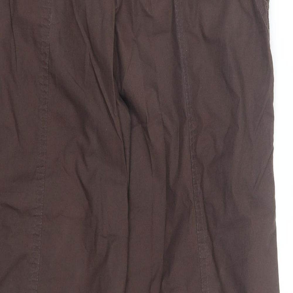 Dorothy Perkins Womens Brown   Cropped Trousers Size 14 L22 in