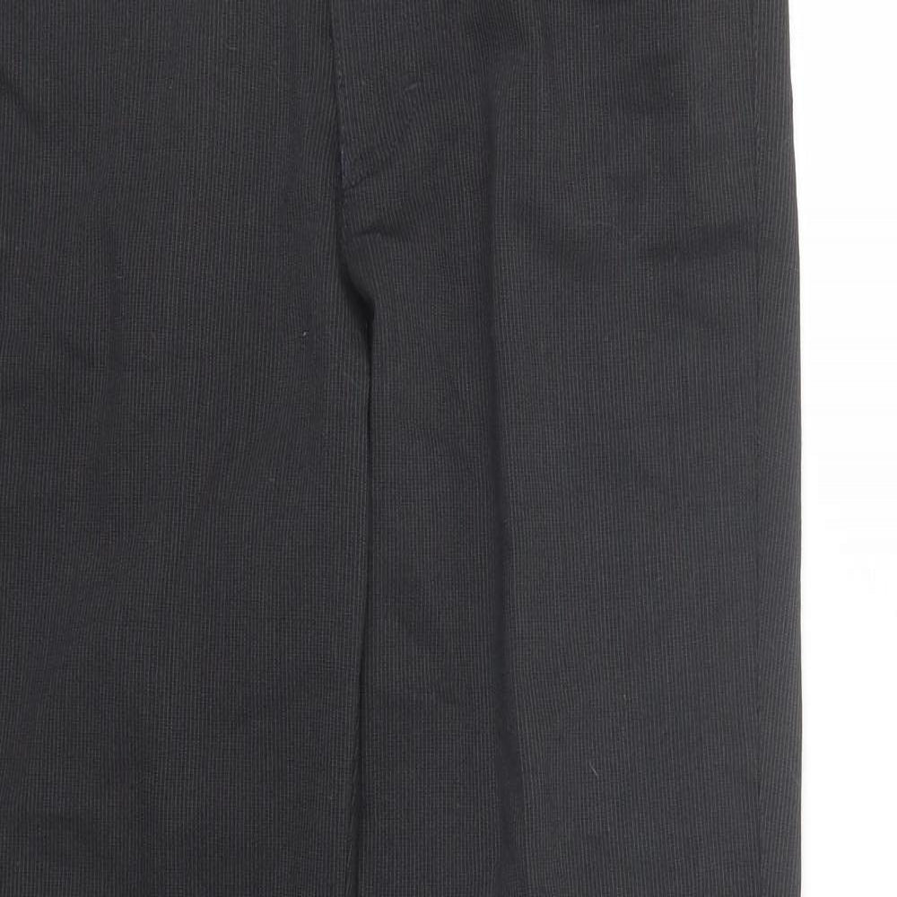 NEXT Mens Black Striped  Trousers  Size 30 L30 in