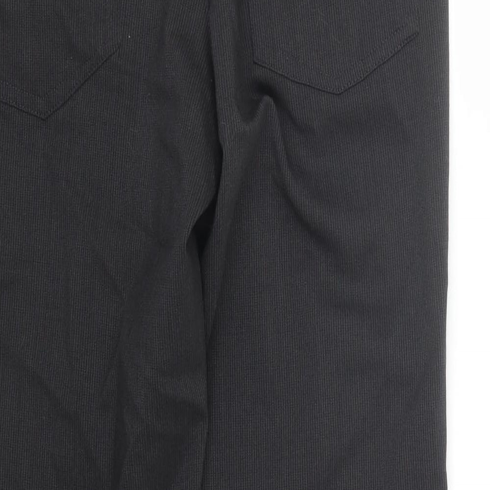 NEXT Mens Black Striped  Trousers  Size 30 L30 in