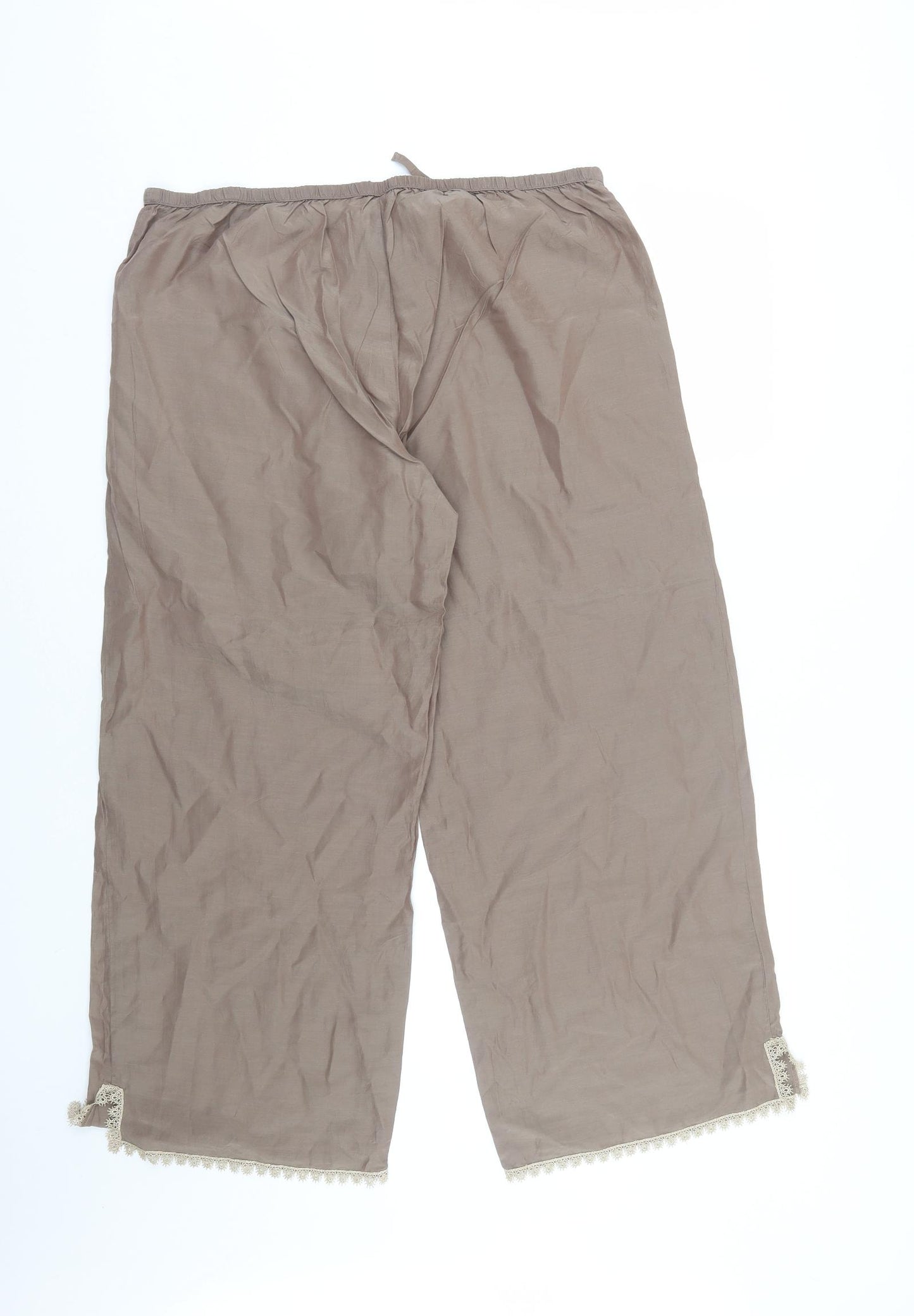 M&S Womens Brown   Cami Pyjama Pants Size 18