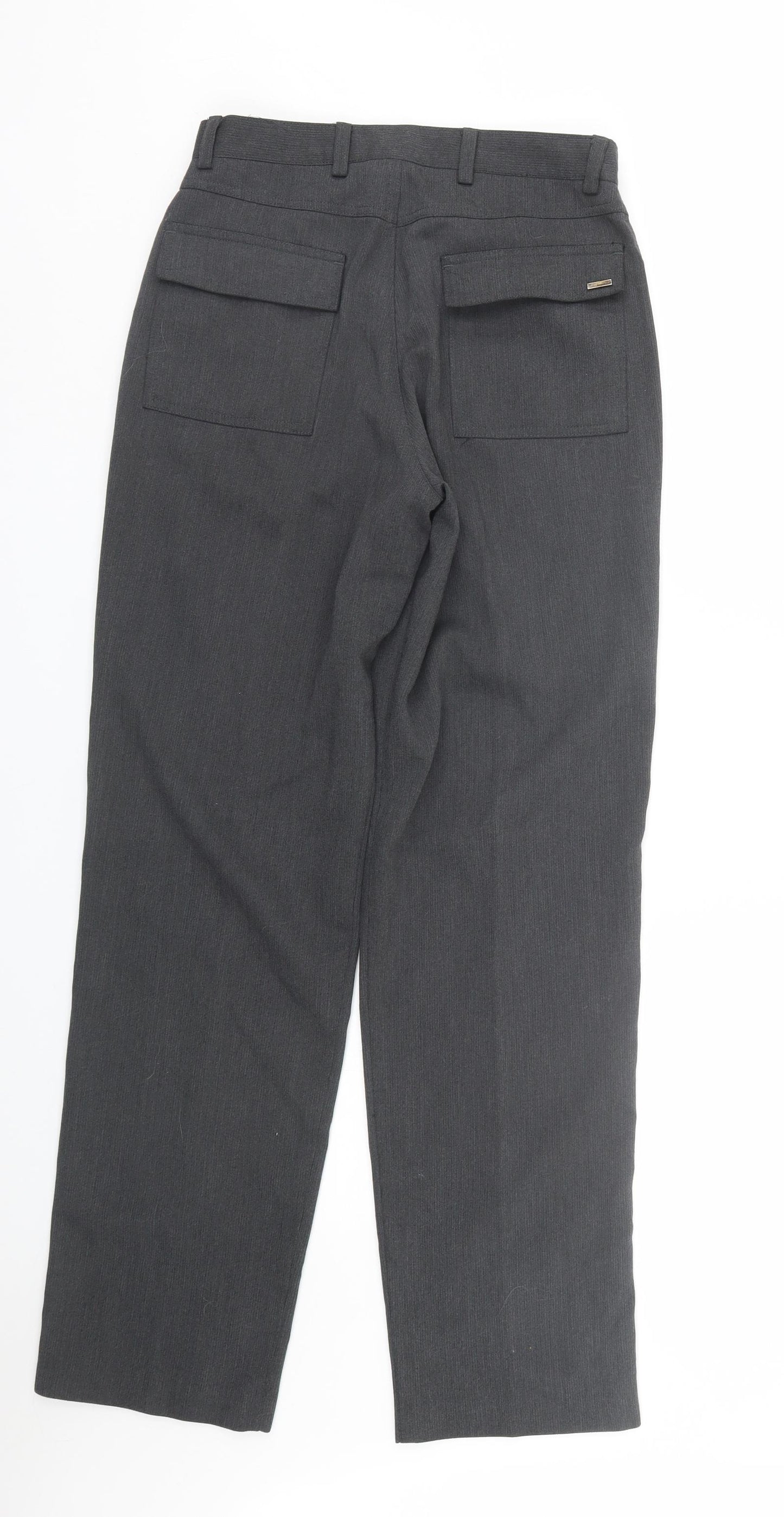 Preworn Womens Grey Striped  Trousers  Size 28 L32 in