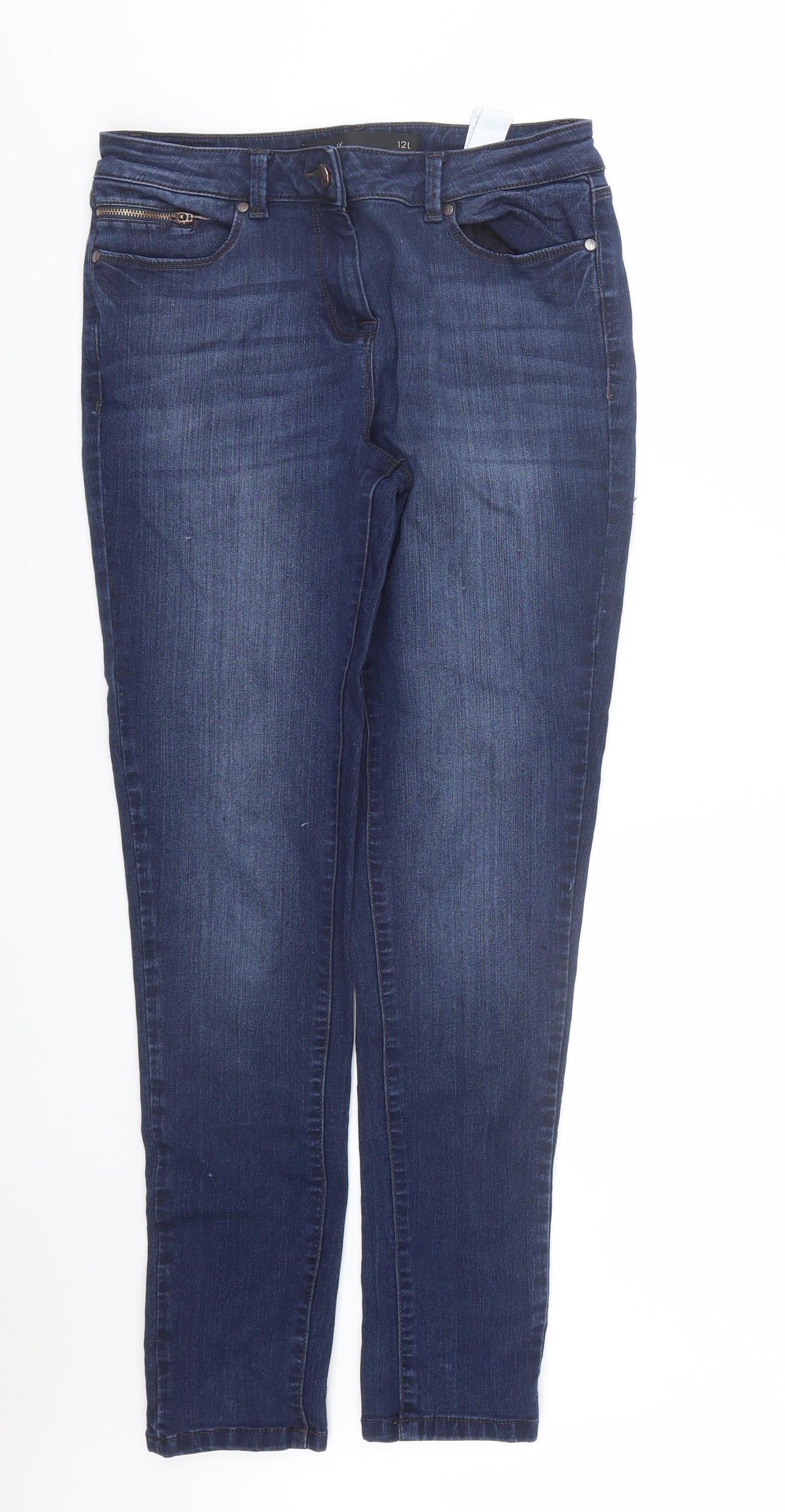 NEXT Womens Blue  Denim Skinny Jeans Size 12 L29 in
