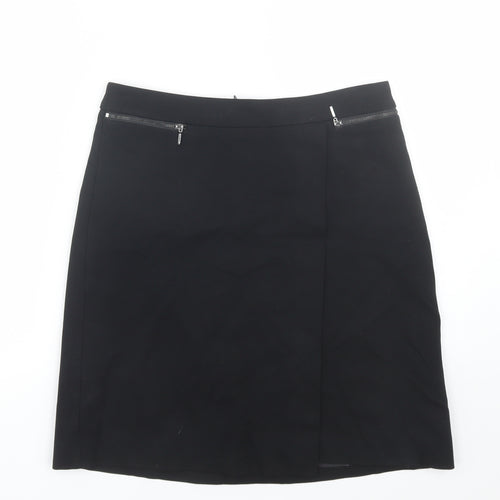 M&Co Womens Black   Mini Skirt Size 10