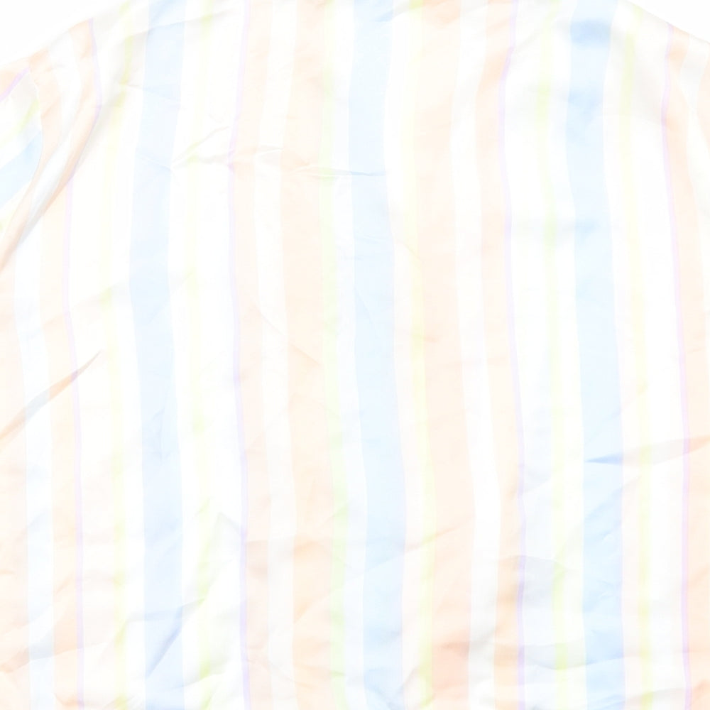 Primark Womens Multicoloured Striped  Capri Pyjama Top Size M