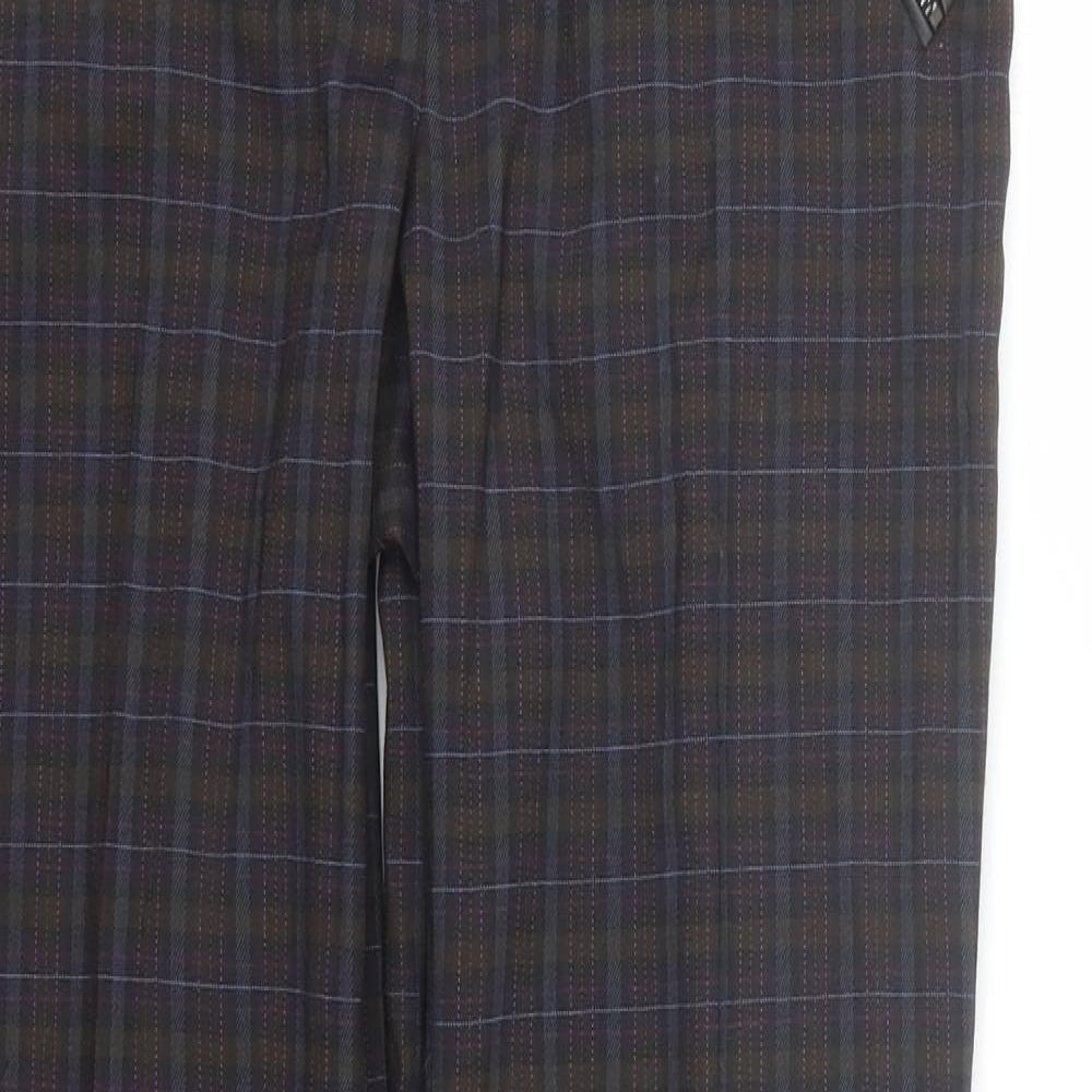 Atmosphere Womens Multicoloured Plaid  Trousers  Size 12 L27 in