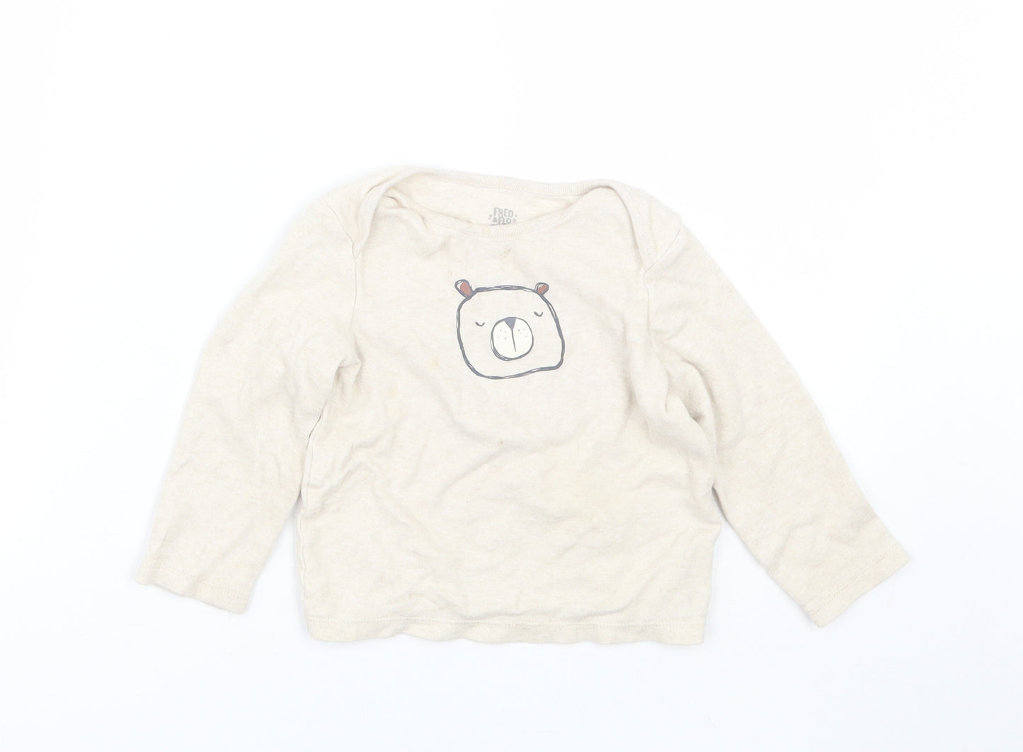F&F Baby Beige   Cami Pyjama Top Size 18-24 Months  - Bear