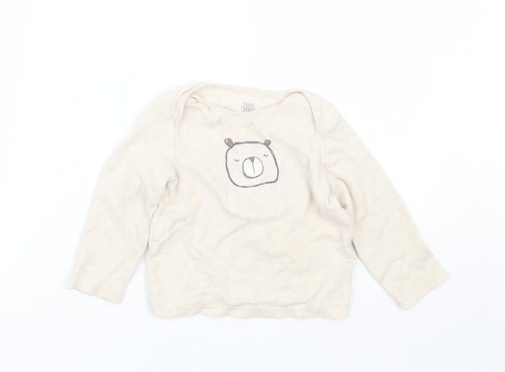F&F Baby Beige   Cami Pyjama Top Size 18-24 Months  - Bear