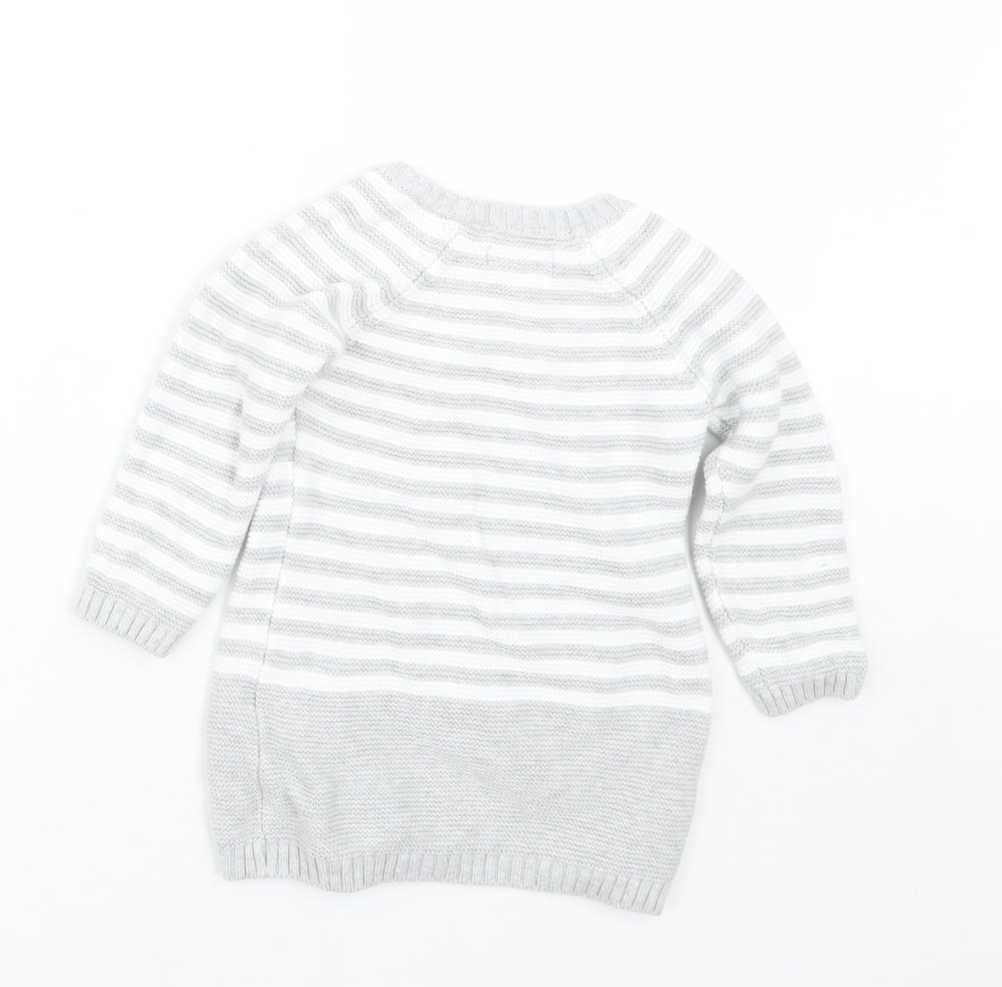 Primark Girls Grey Spotted  Pullover Jumper Size 18-24 Months  - hedgehog