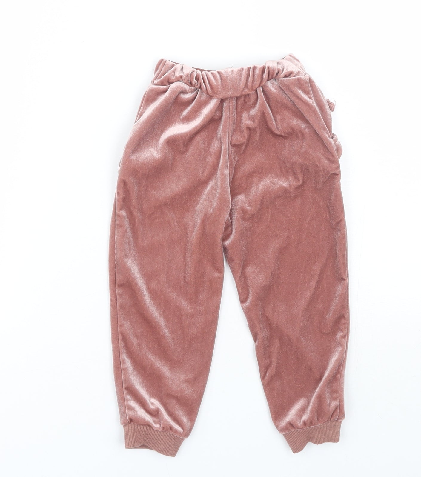 Very Girls Pink  Velour Jogger Trousers Size 18-24 Months