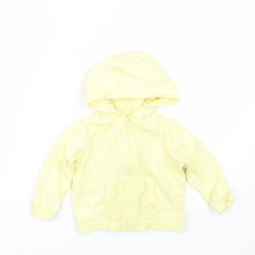 Lullaby Girls Yellow   Full Zip Jumper Size 9-12 Months