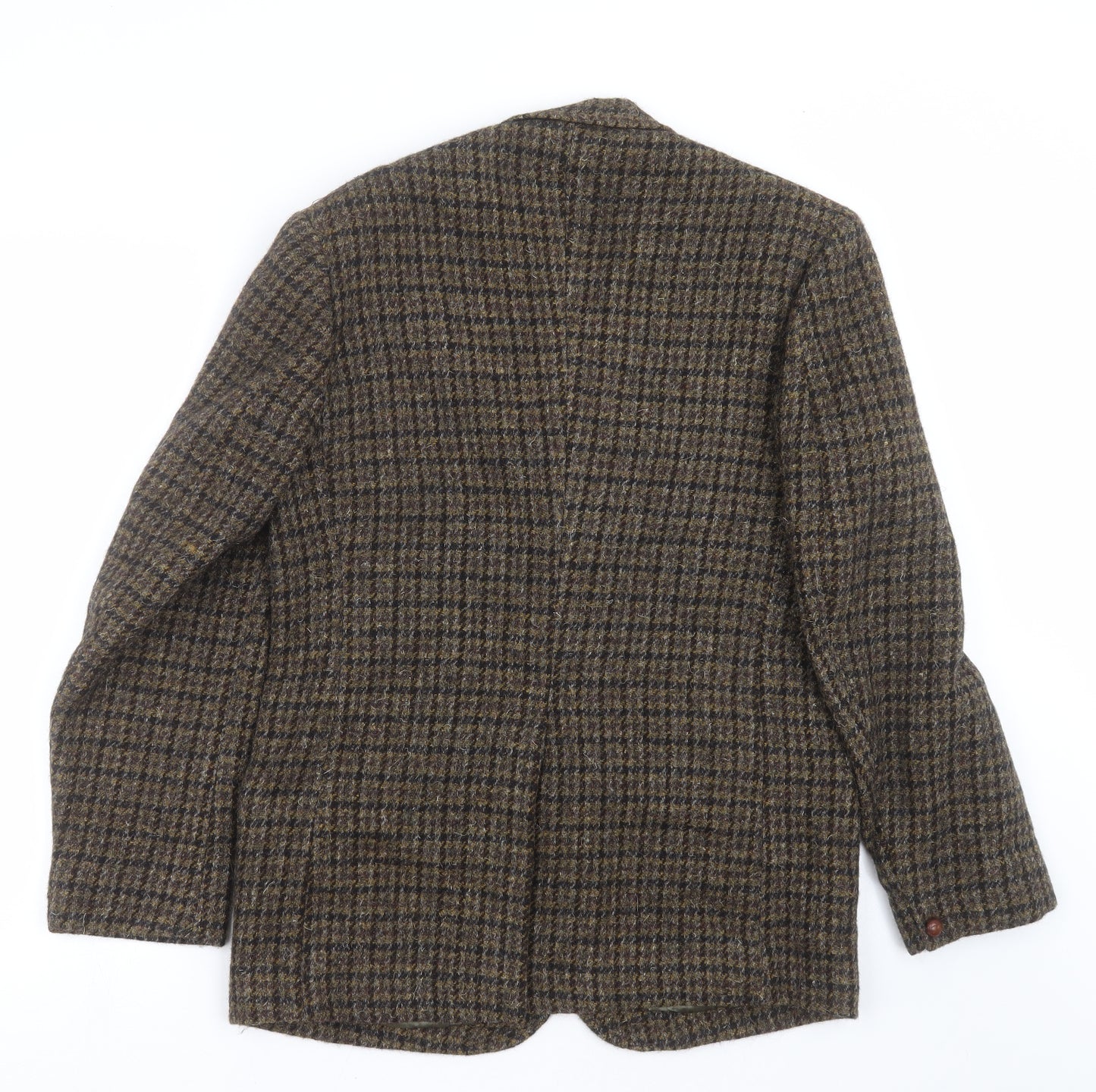 highlands & islands Mens Green Check Tweed Jacket Suit Jacket Size 36