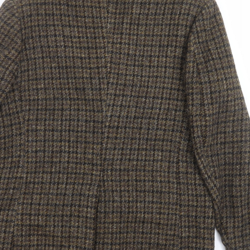 highlands & islands Mens Green Check Tweed Jacket Suit Jacket Size 36