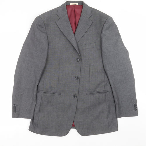 GREENWOODS Mens Grey   Jacket Suit Jacket Size 38