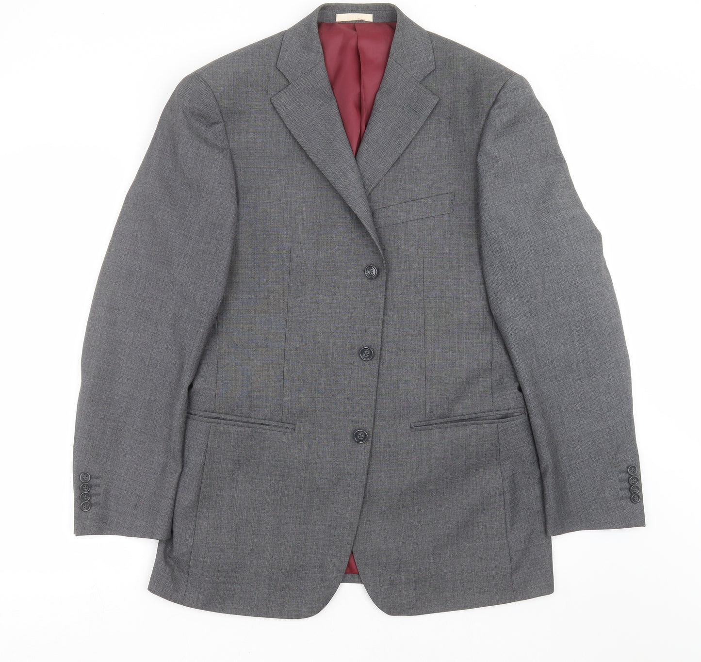 GREENWOODS Mens Grey   Jacket Suit Jacket Size 38