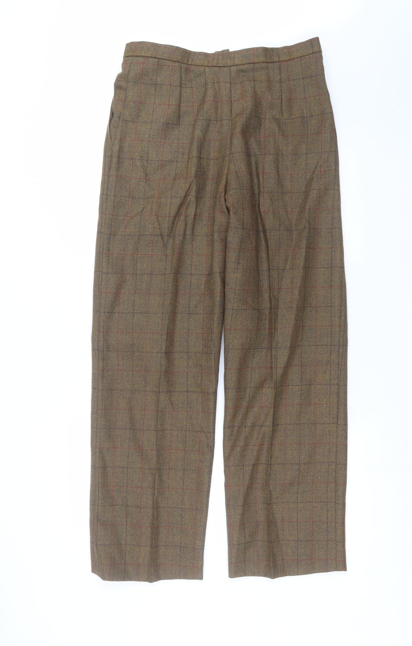 Preworn Womens Brown Check  Trousers  Size 32 in L29 in
