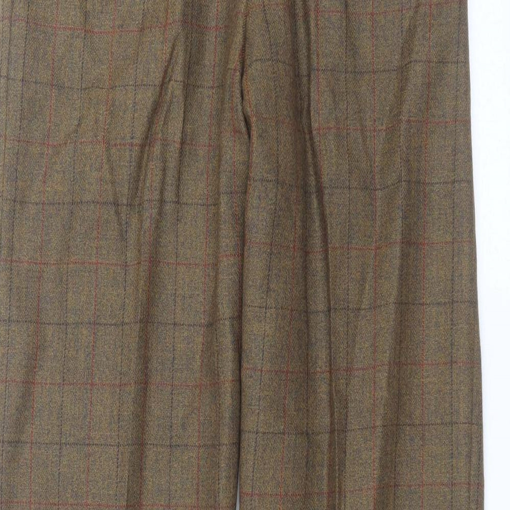 Preworn Womens Brown Check  Trousers  Size 32 in L29 in