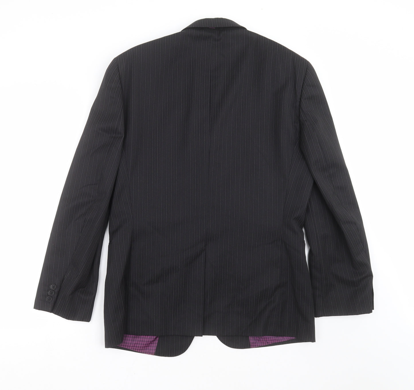 NEXT Mens Black Striped  Jacket Suit Jacket Size 42  - Tailored fit