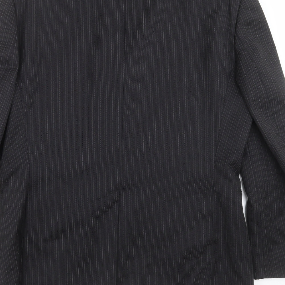 NEXT Mens Black Striped  Jacket Suit Jacket Size 42  - Tailored fit