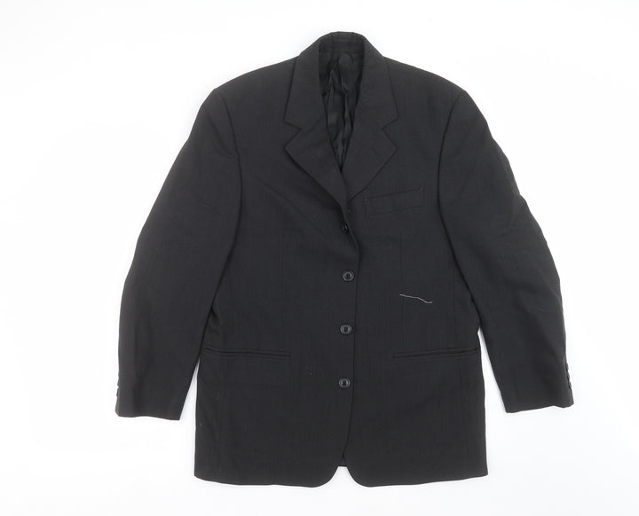 Tom English Mens Black Jacket Suit Jacket Size 38