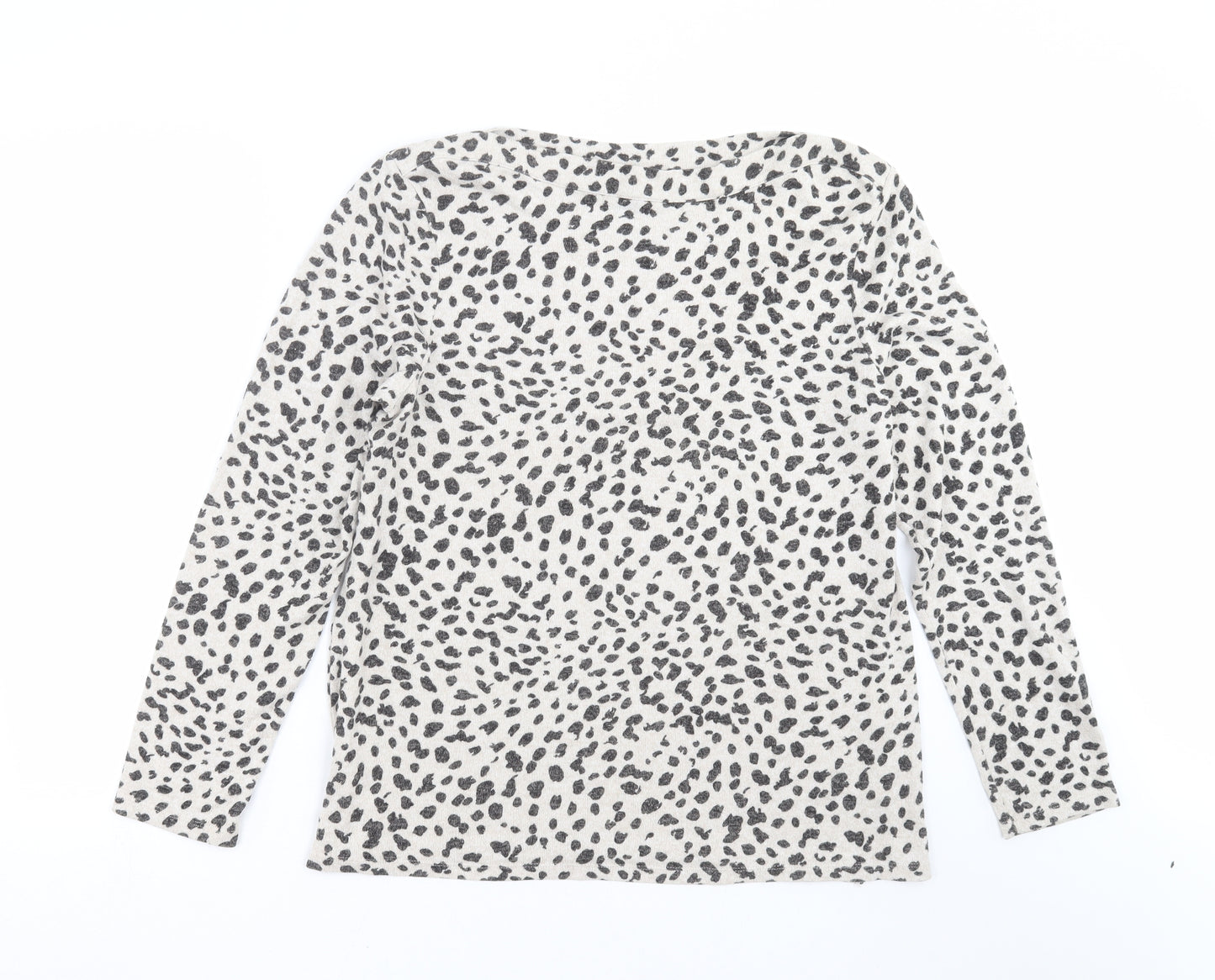 Dorothy Perkins Womens Beige Animal Print Knit Pullover Jumper Size 18