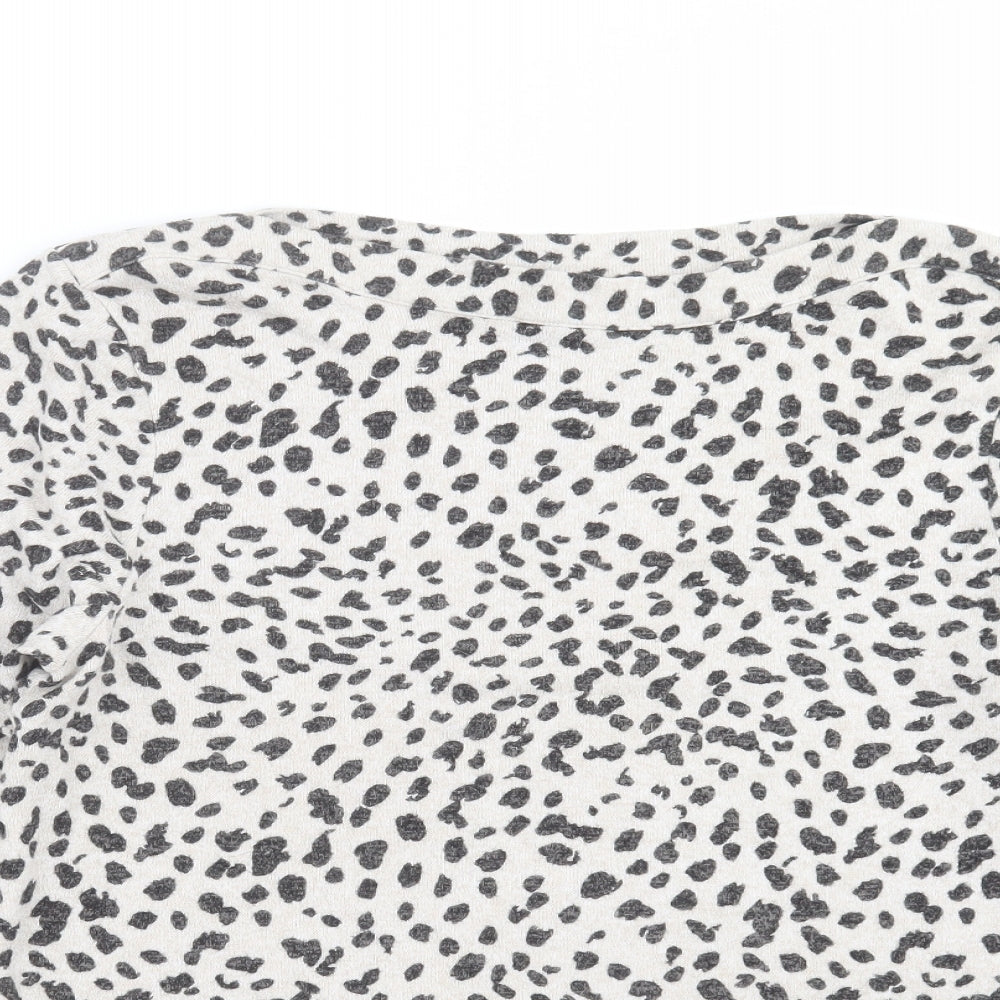 Dorothy Perkins Womens Beige Animal Print Knit Pullover Jumper Size 18