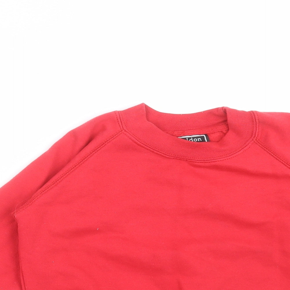 Sheldon Boys Red   Pullover Sweatshirt Size 3-4 Years  - schoolwear