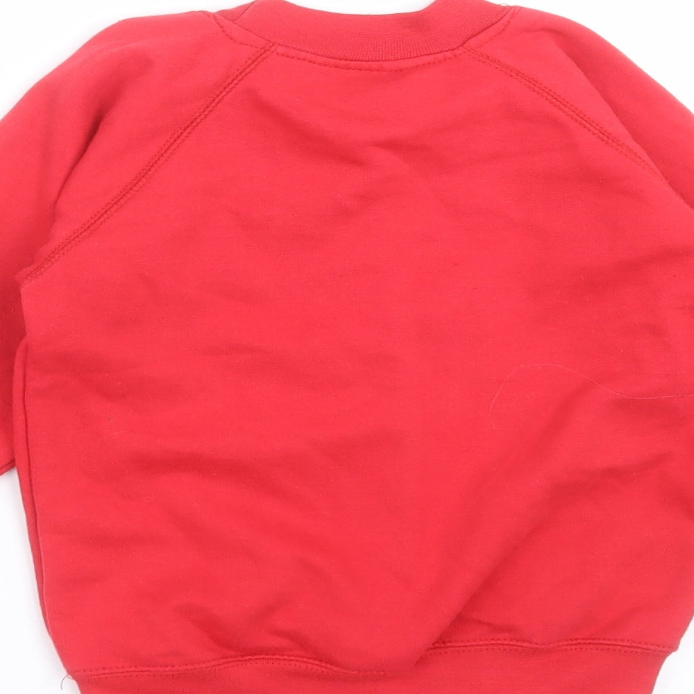 Sheldon Boys Red   Pullover Sweatshirt Size 3-4 Years  - schoolwear