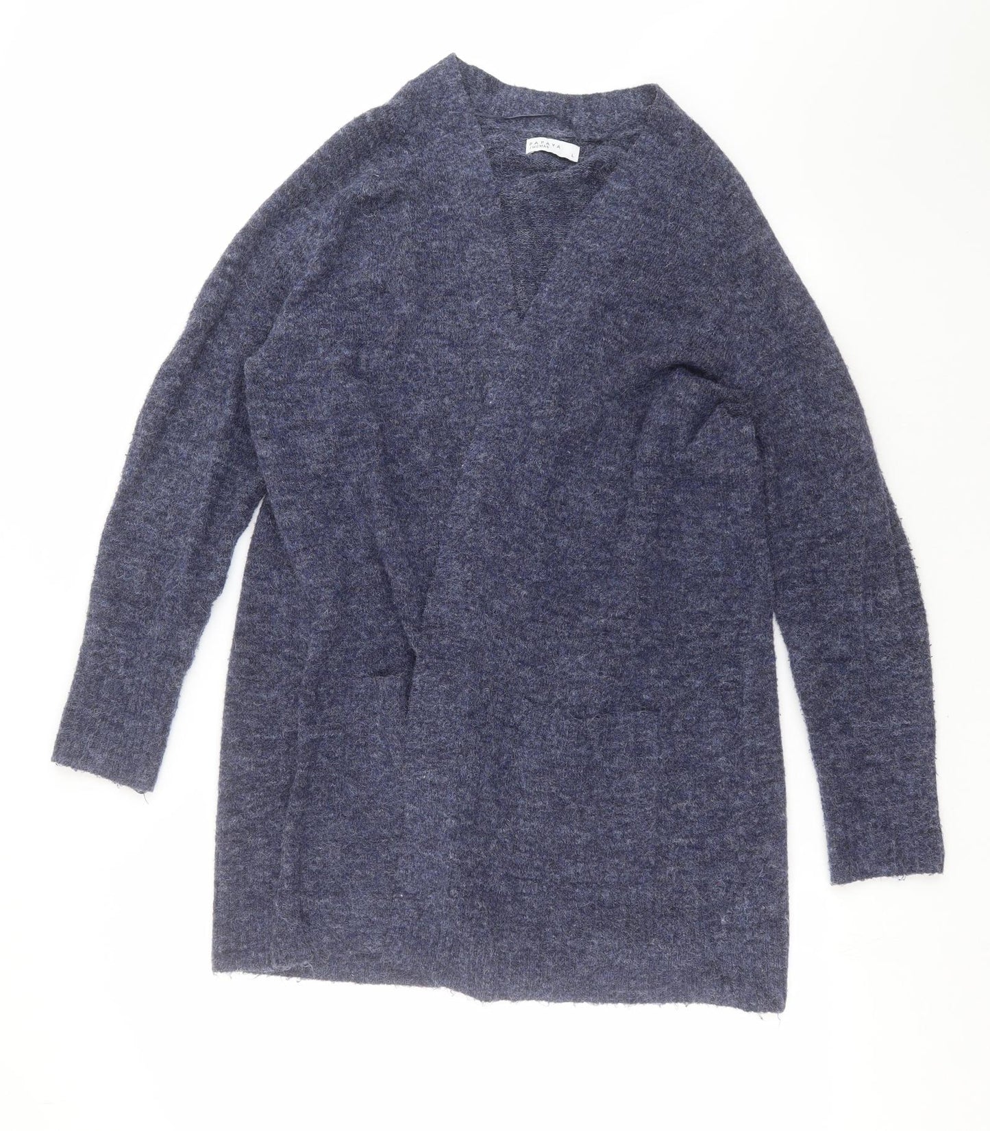Papaya Womens Blue  Knit Cardigan Jumper Size L