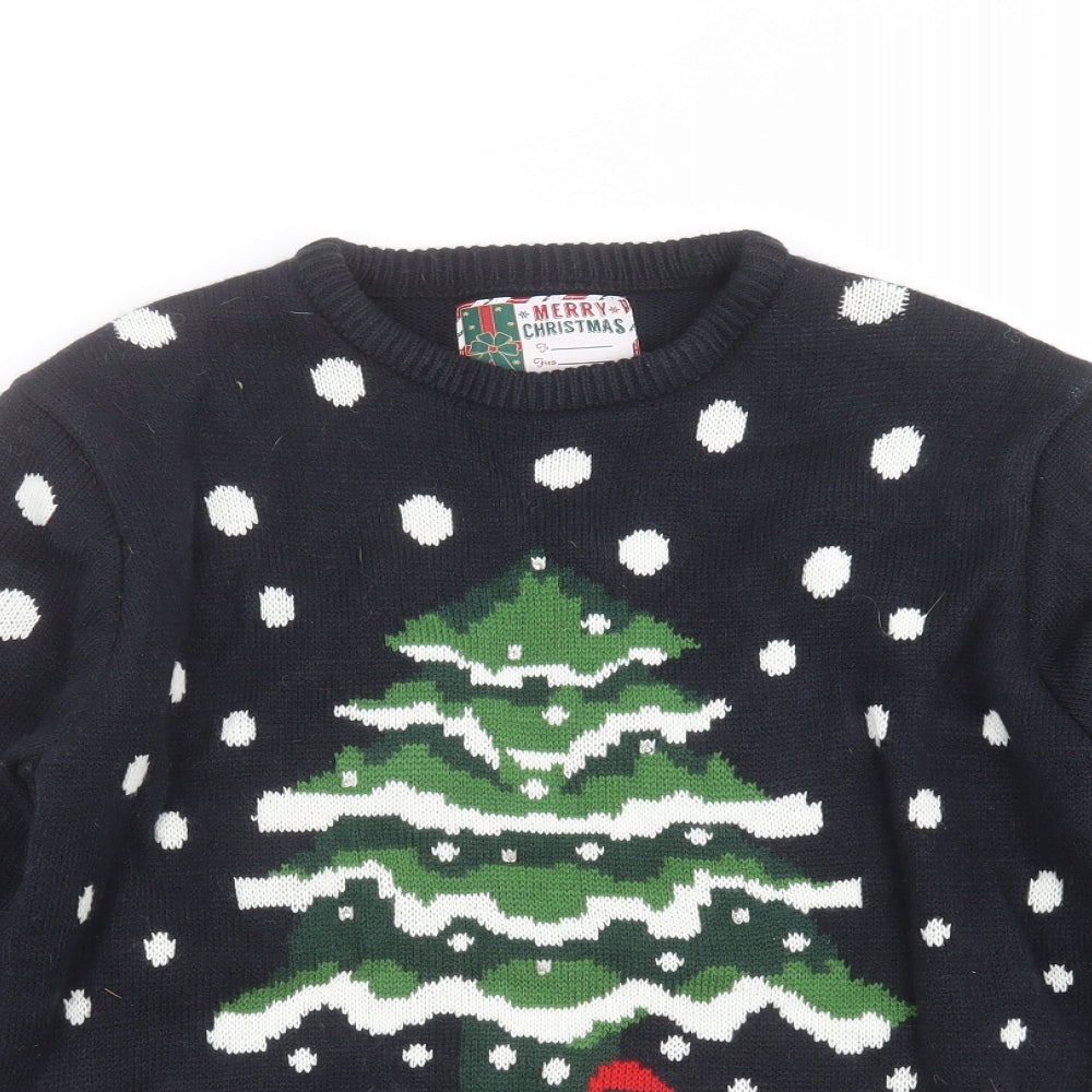 Cedar Wood State Mens Blue  Knit Pullover Jumper Size M  - christmas