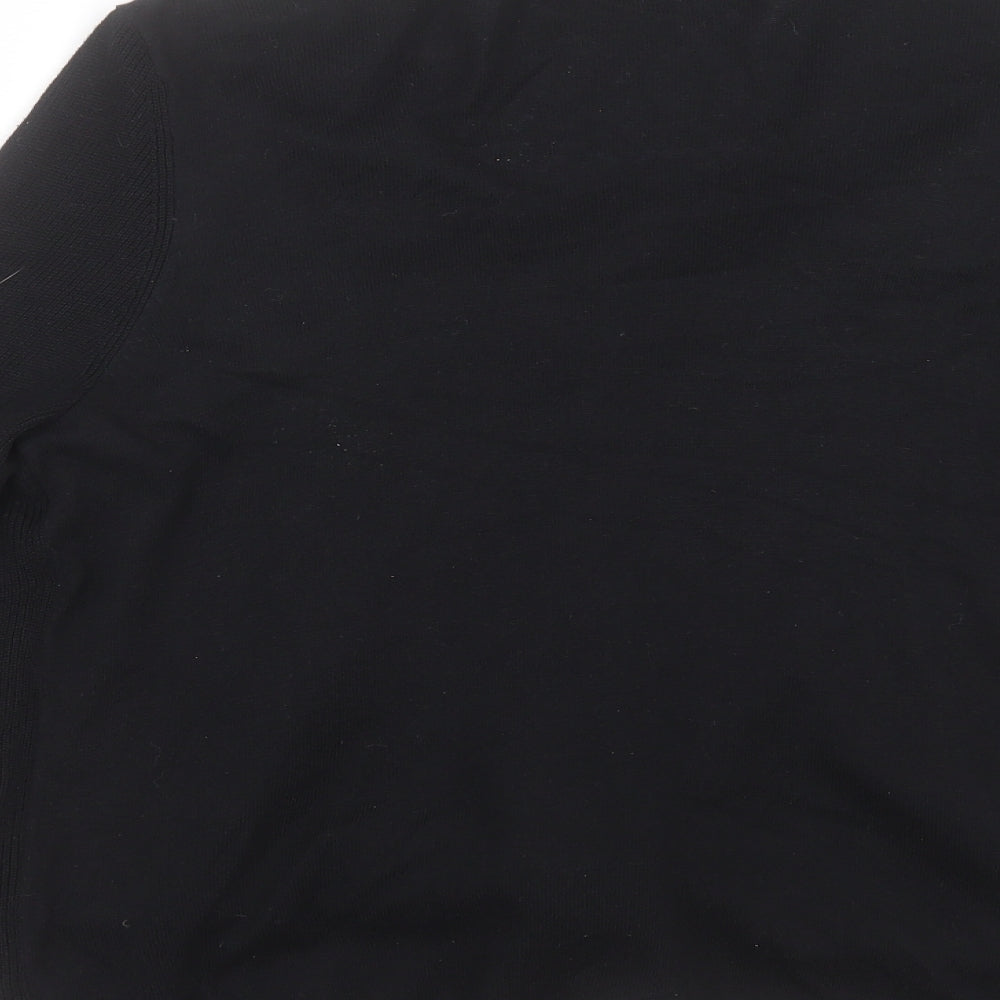 George Womens Black Geometric Knit Cardigan Jumper Size 12  - blouse with cardigan