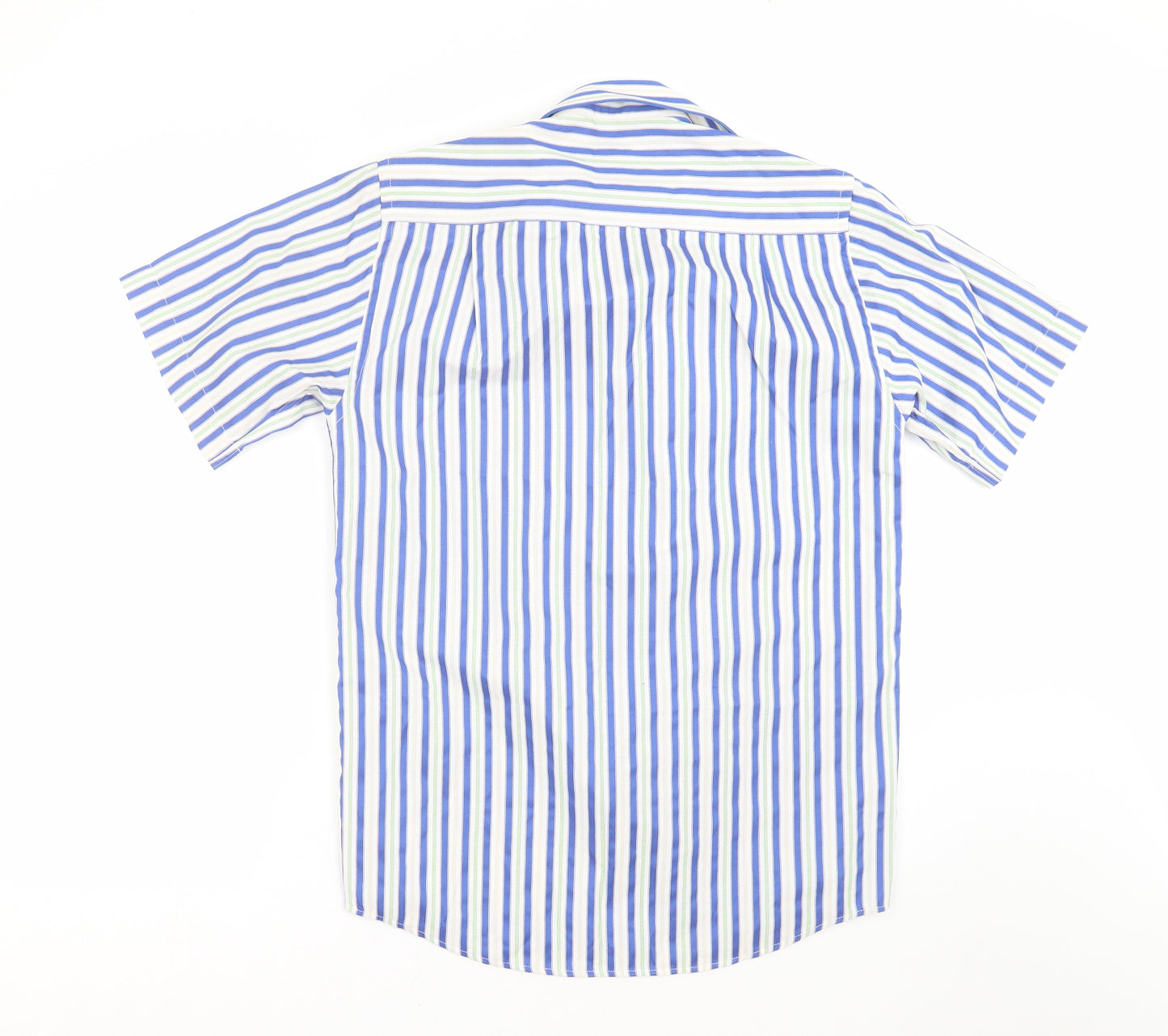 Drifter Mens Blue Striped   Dress Shirt Size S