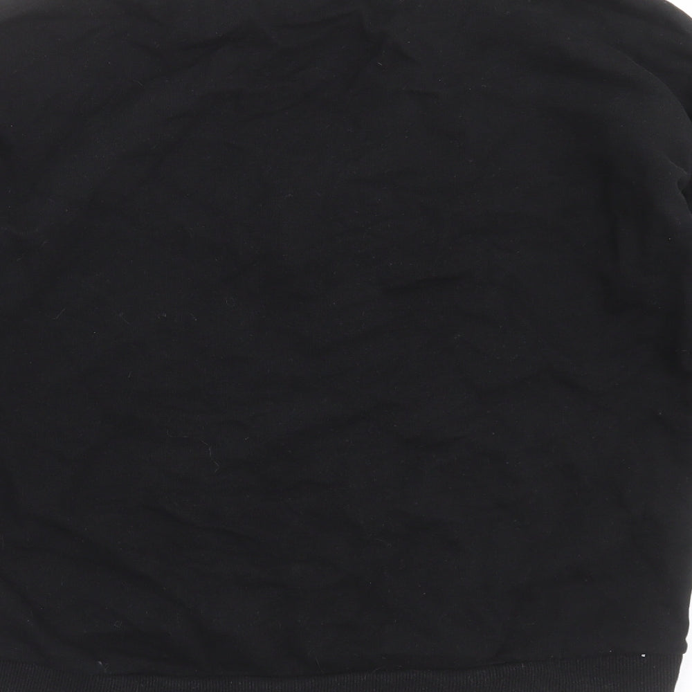New Look Womens Black Geometric  Pullover Sweatshirt Size 10