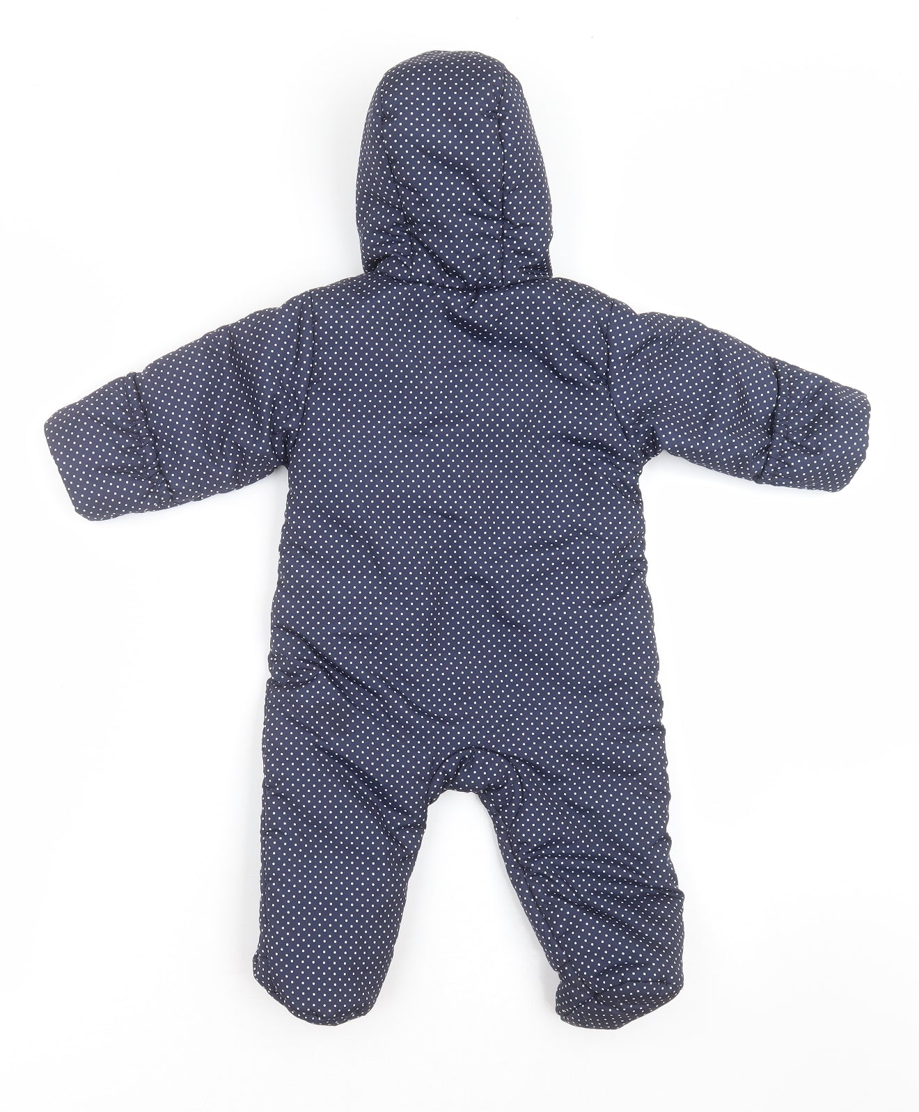 Blue Zoo Girls Blue Polka Dot  Jacket Snowsuit Size 3-6 Months