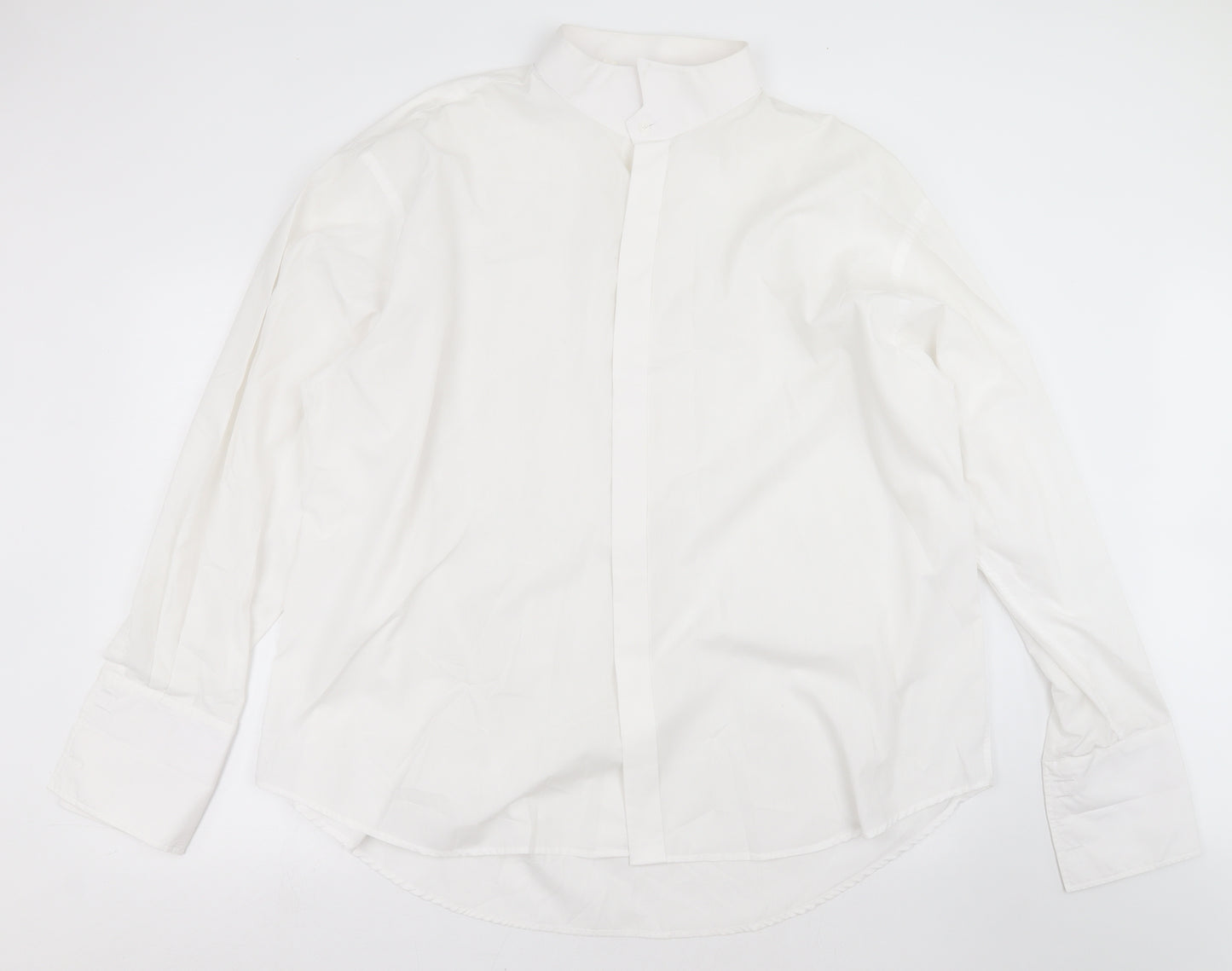 Roocroft & Wright Mens White    Dress Shirt Size 18.5