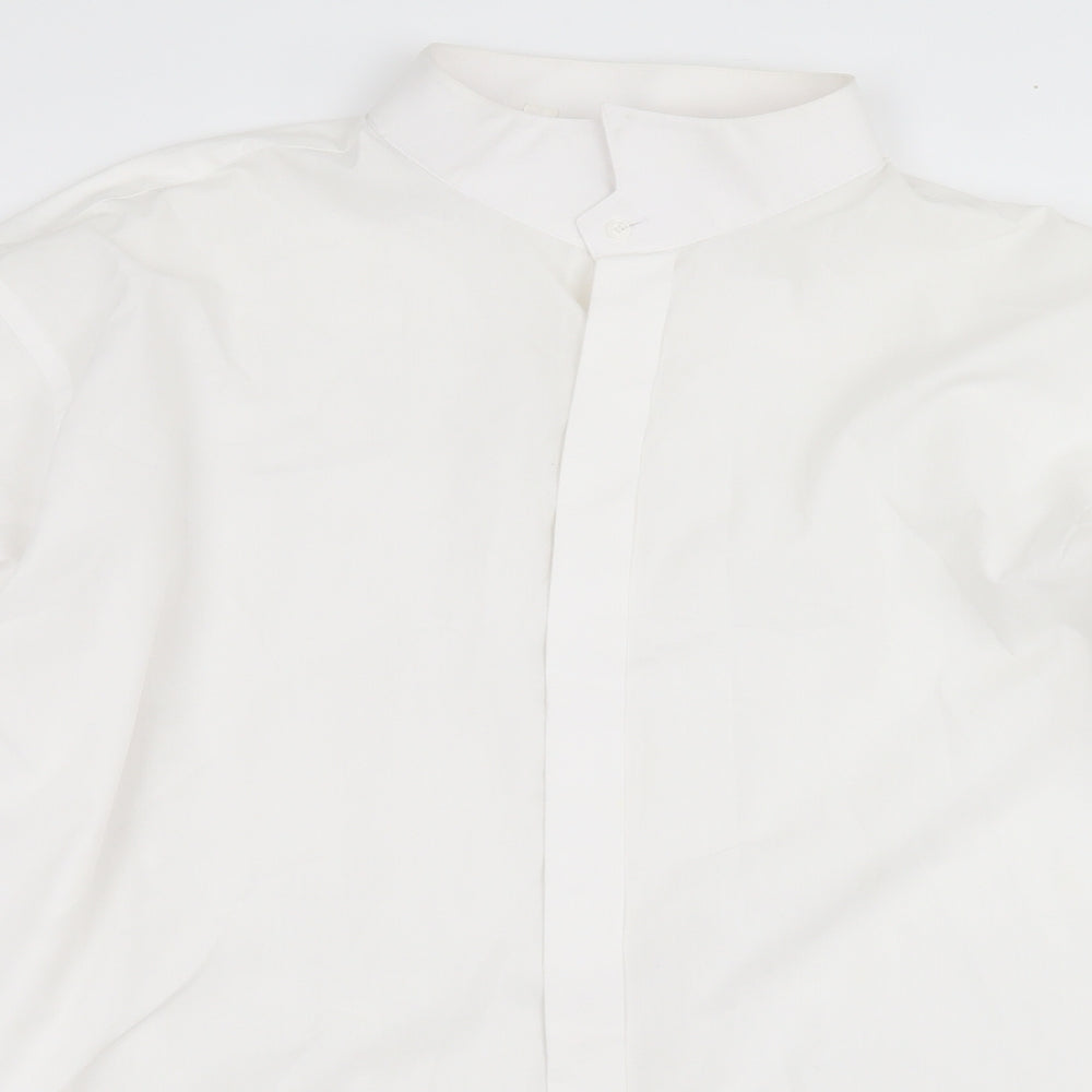 Roocroft & Wright Mens White    Dress Shirt Size 18.5