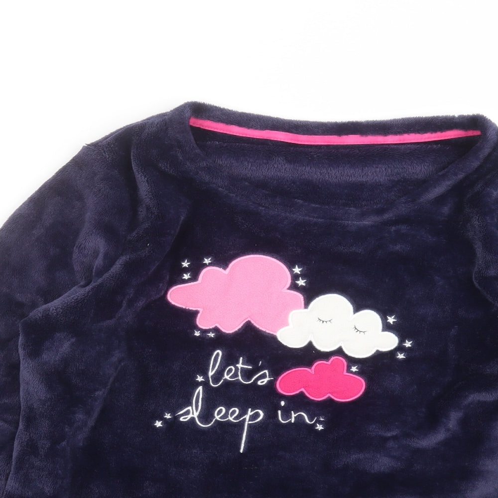 George Womens Blue Solid  Top Pyjama Top Size 12  - let's sleep in