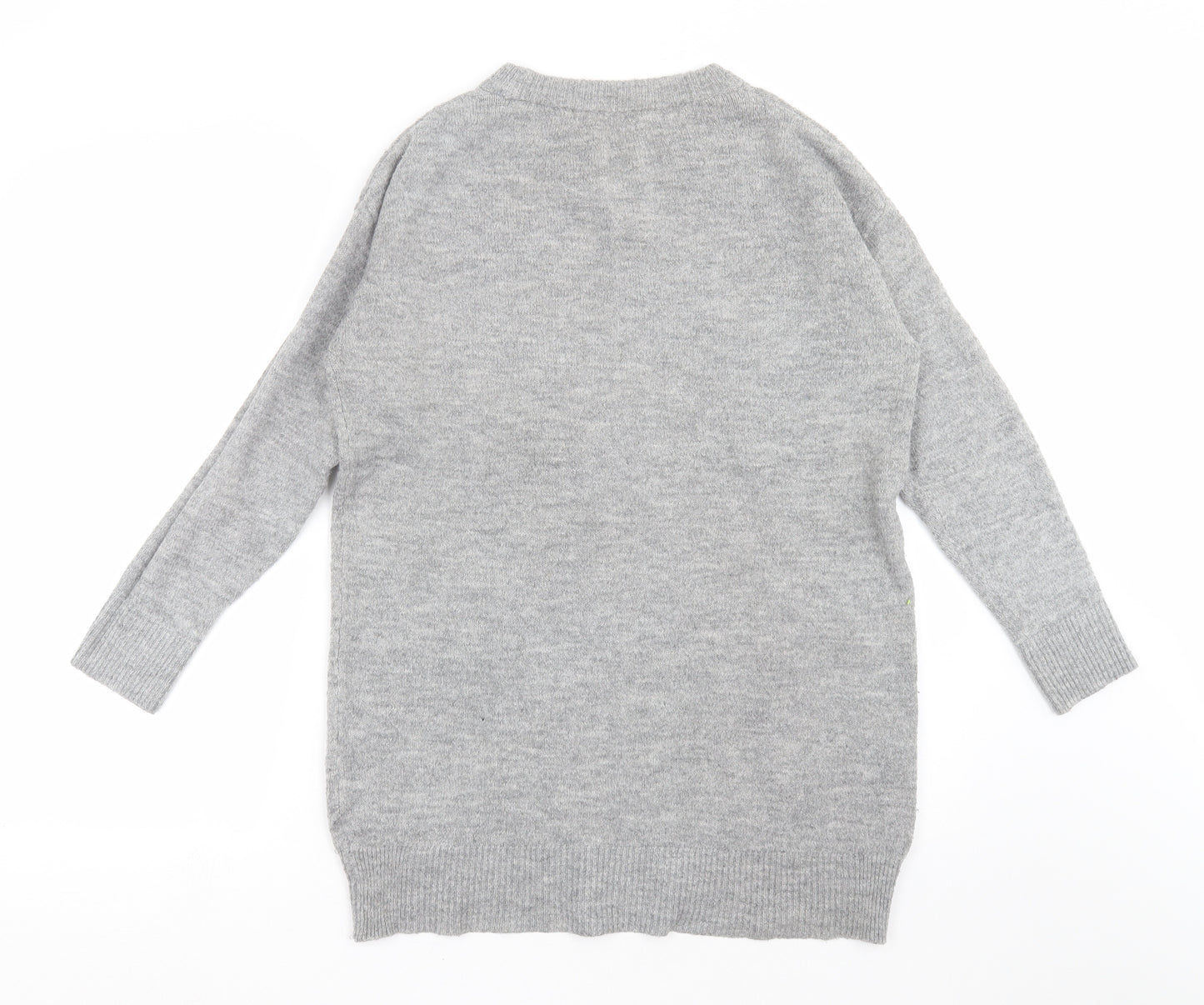 George Womens Grey Geometric Knit Pullover Jumper Size S  - stars