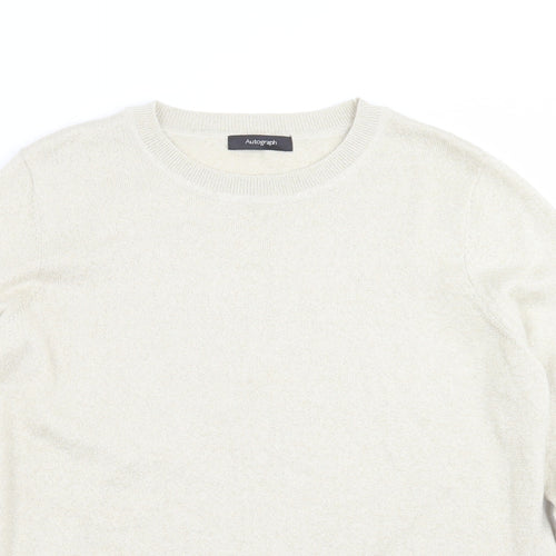Marks and Spencer Womens Gold  Knit Pullover Jumper Size 16