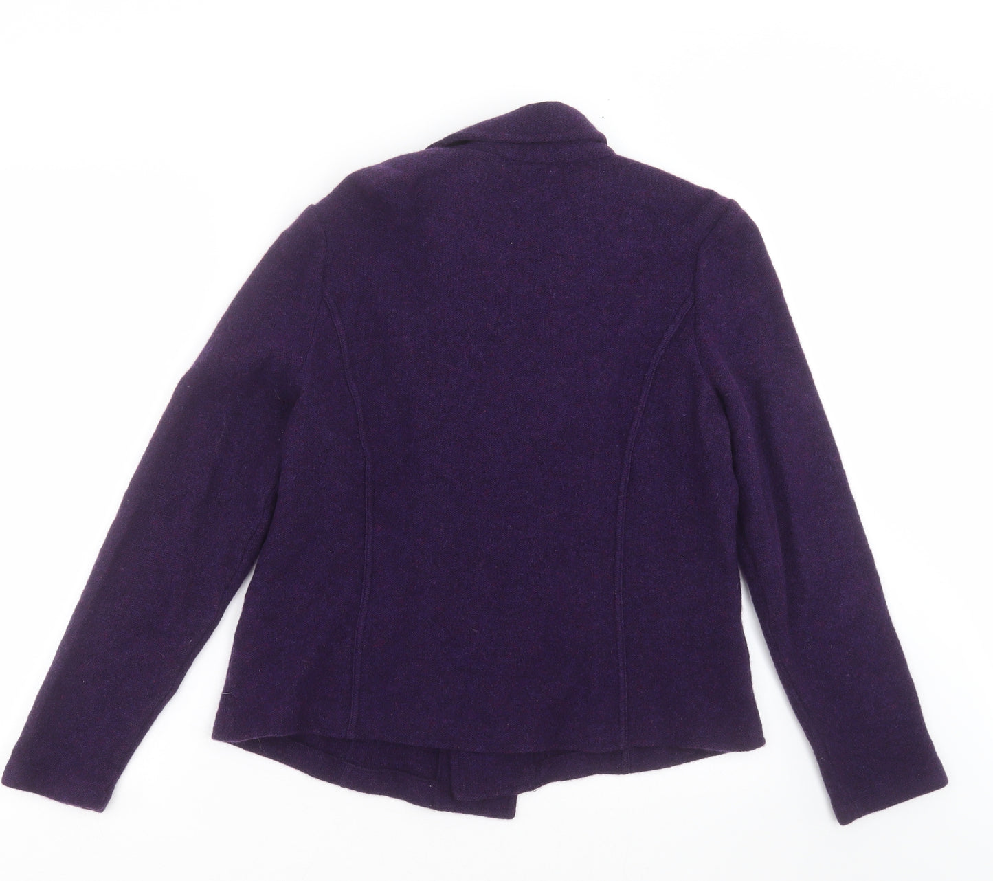 Laura Ashley Womens Purple  Knit Jacket Blazer Size 16