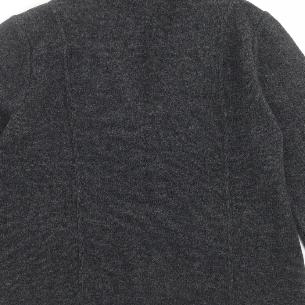 Laura Ashley Womens Grey  Knit Jacket Blazer Size 16