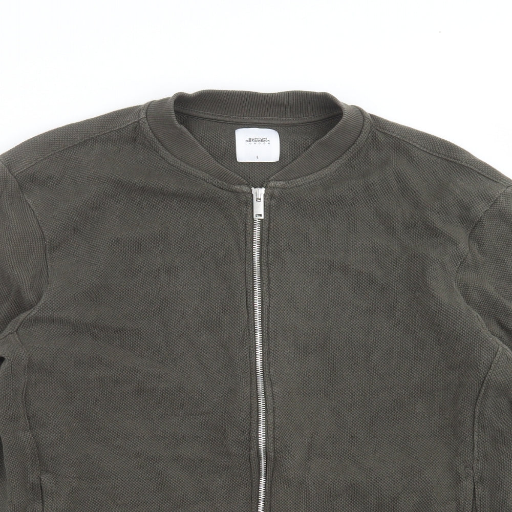 Burton Mens Green   Full Zip Jumper Size L